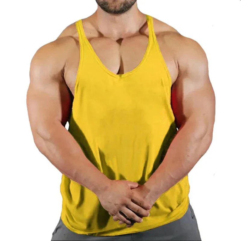 Men gym stringer tank – muscle workout vest for fitness