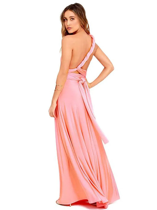 elegant Women Boho Maxi Club Dress Red Bandage Long Dress Party Multiway Bridesmaids Convertible Infinity Robe Longue Femme