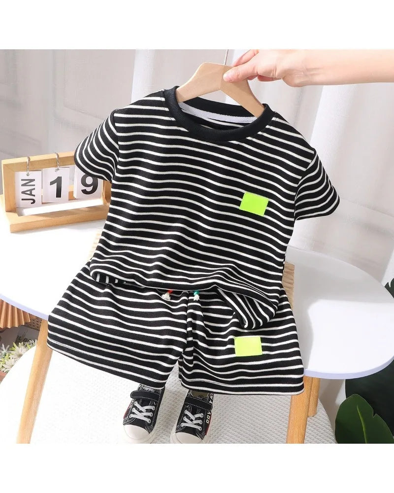 Sonkpuel Kinder Kurzarm Sommer Set - Polyester Größe S M