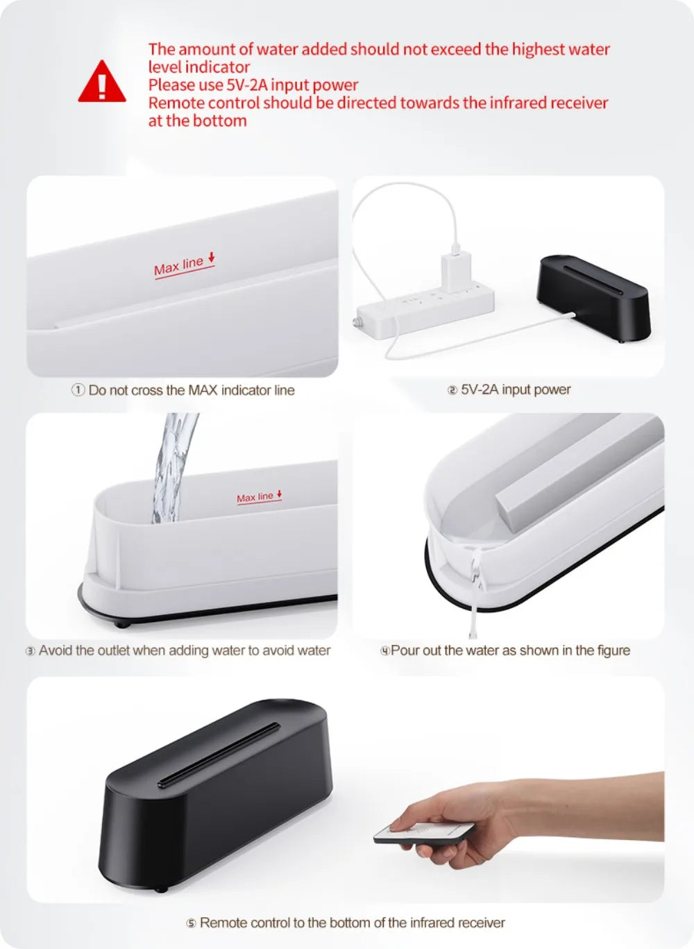 Humidifier Flame Aromatherapy Diffuser Can Add Essential Oils 7 Colours Flame Diffuser Timing Protection USB Desktop Humidifier