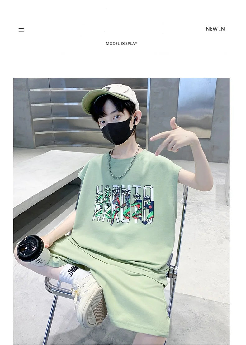 Jungen-Sportset 2025: Tank-Top & Shorts - Performance Athletic Collection