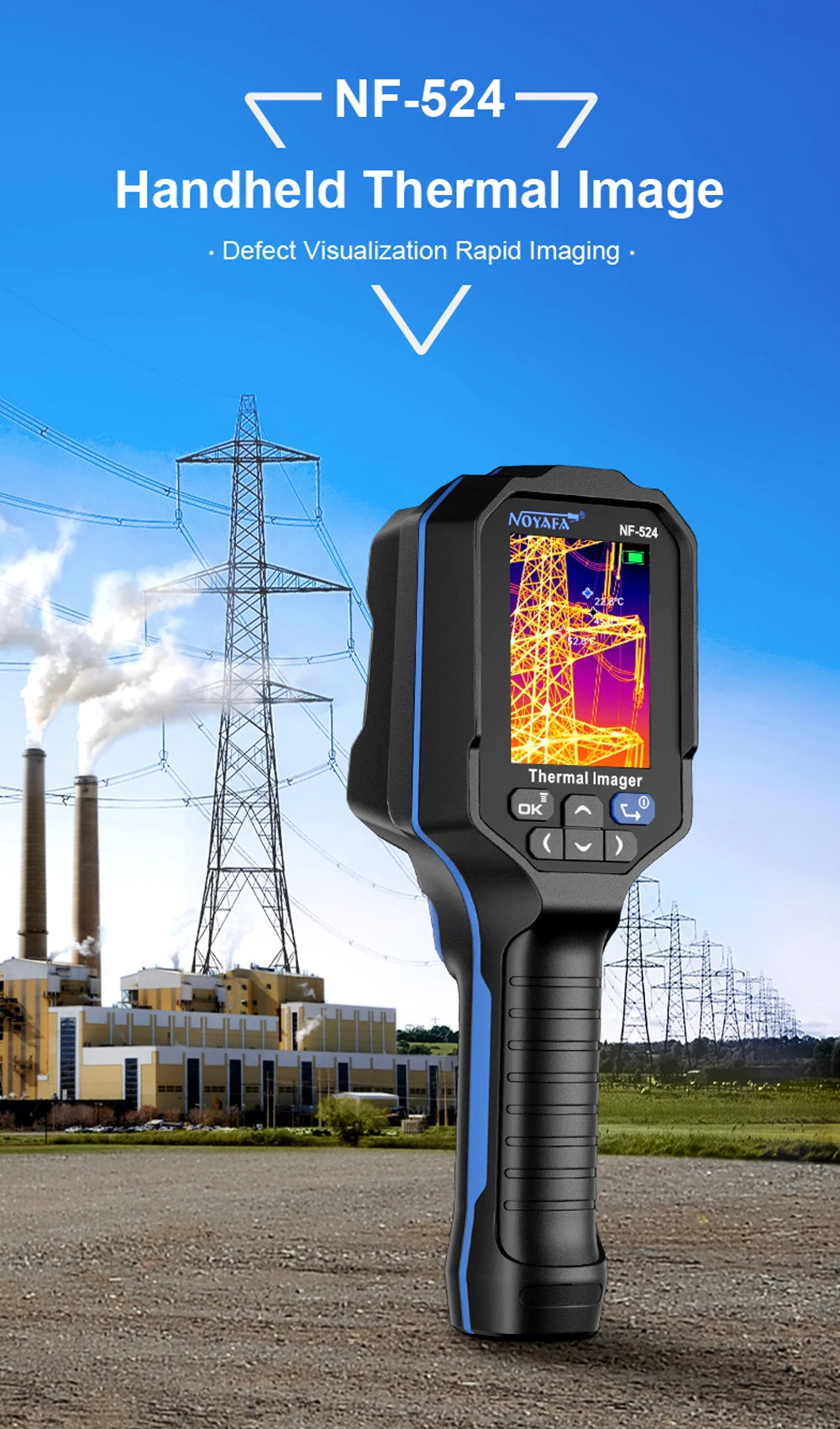 NOYAFA Infrarot Wärmebildkamera 120x90 Thermal Imaging Camera NF-524 Thermal Imager Pipeline Leak Automotive Inspect Tools