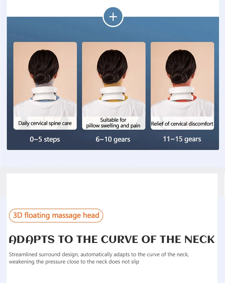 PAQIN Nackenmassagegerät Niederfrequenz - Wiederaufladbar, Kompakt, ABS
