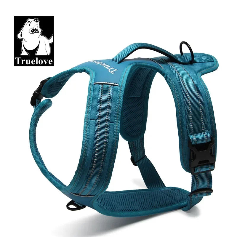 Truelove Sport Nylon Reflektierend: No Pull Hund Geschirr 3M Outdoor Abenteuer - Haustier Weste Griff XS-XL Gepolstert Schnell Lösbar 5 Farben
