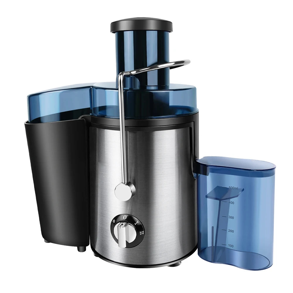 900W Zentrifugal-Saftor - Für ganze Früchte und Gemüse, 65mm breite Öffnung, 2 Geschwindigkeiten, 500ml Kapazität