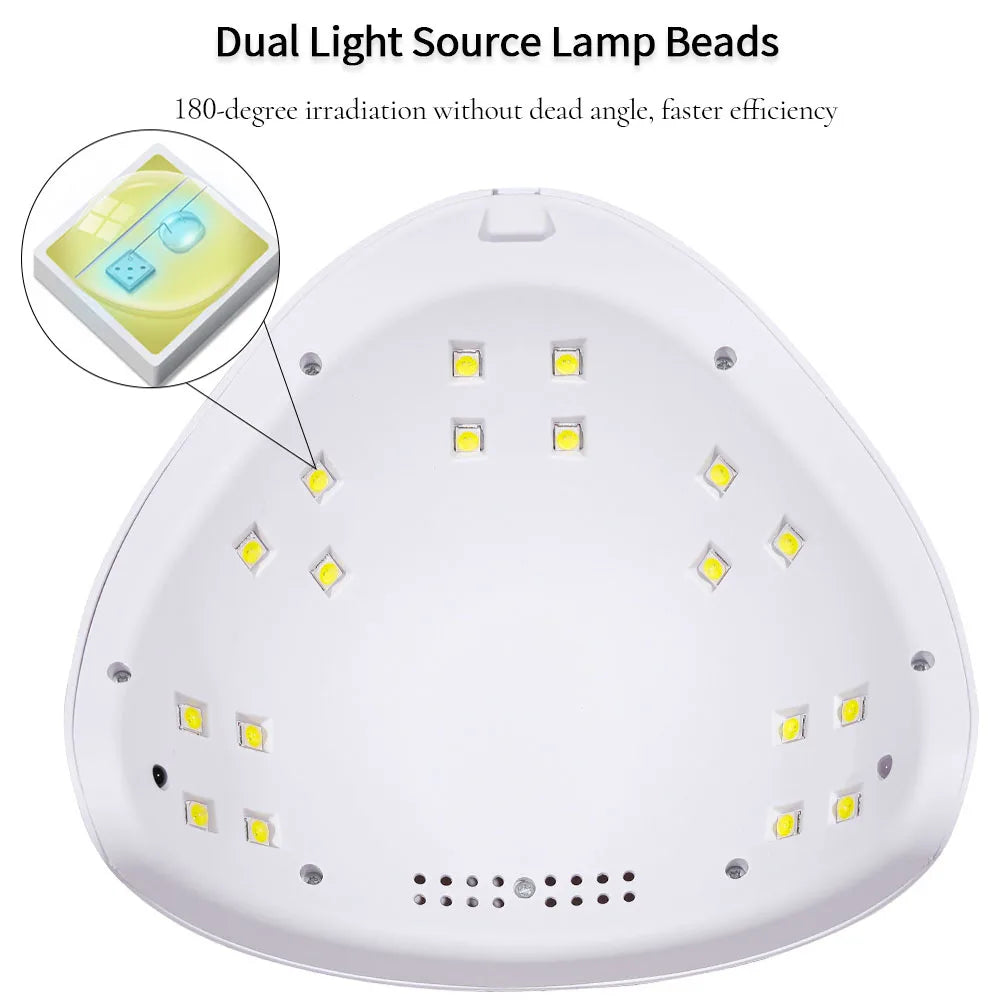 LULAA 18 UV LEDs Gel Nail Drying Lamp Mini LED Screen Nail Phototherapy Machine Professional Manicure Tool Salon Equipment