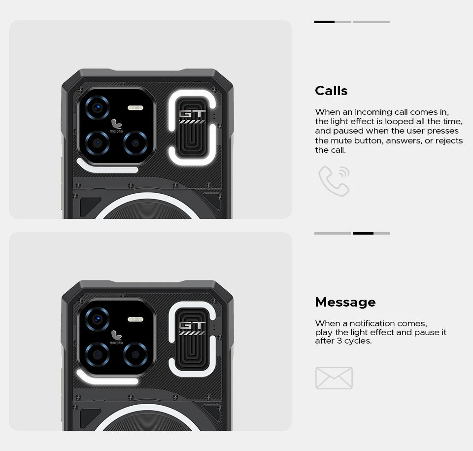 DOOGEE Blade GT Ultra LED-Lichteffekt - 5500 mAh, 33 W, 6.72 Zoll