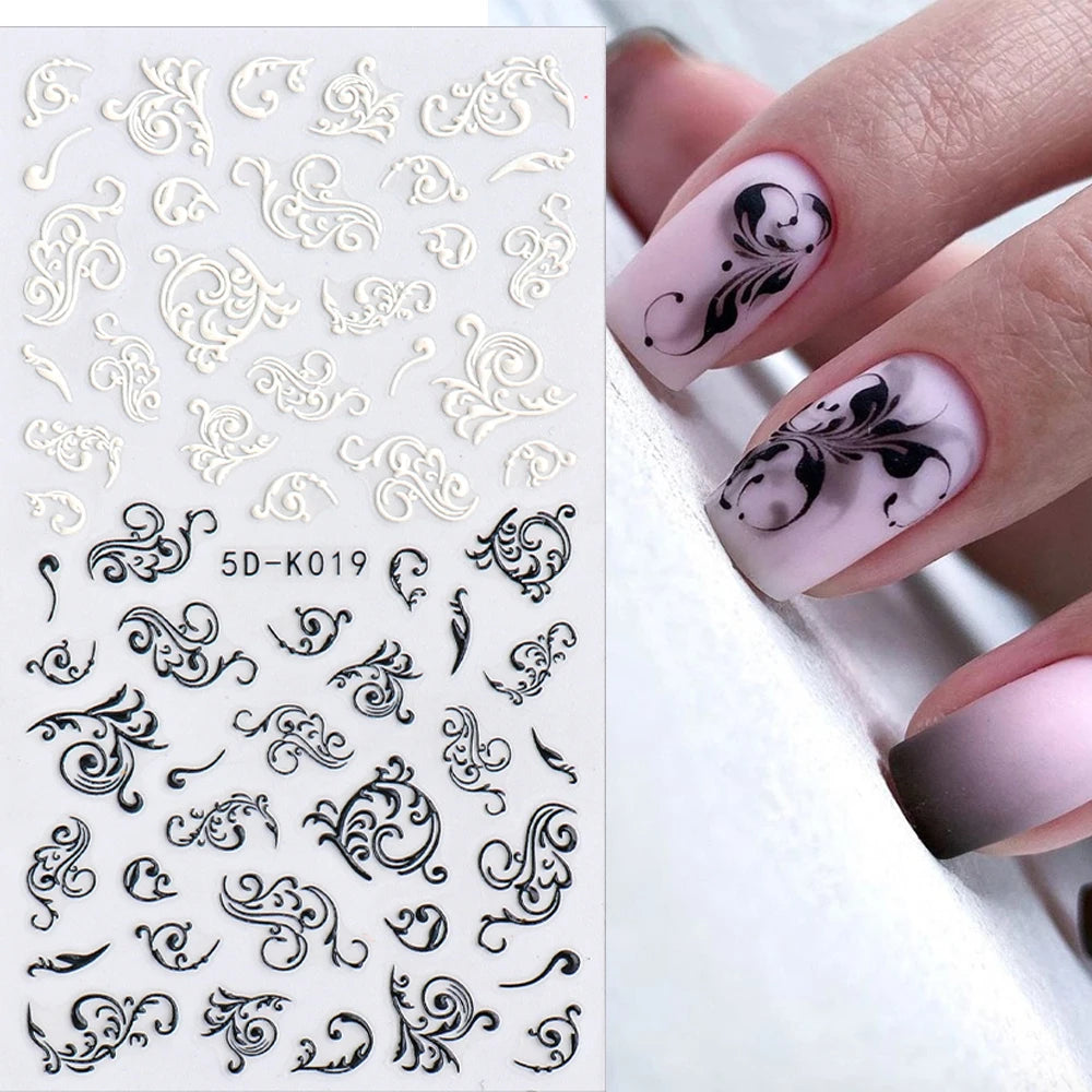 GL5D-K256 5D Sonnenblumen Nagelsticker - Herbstdesign Prägung