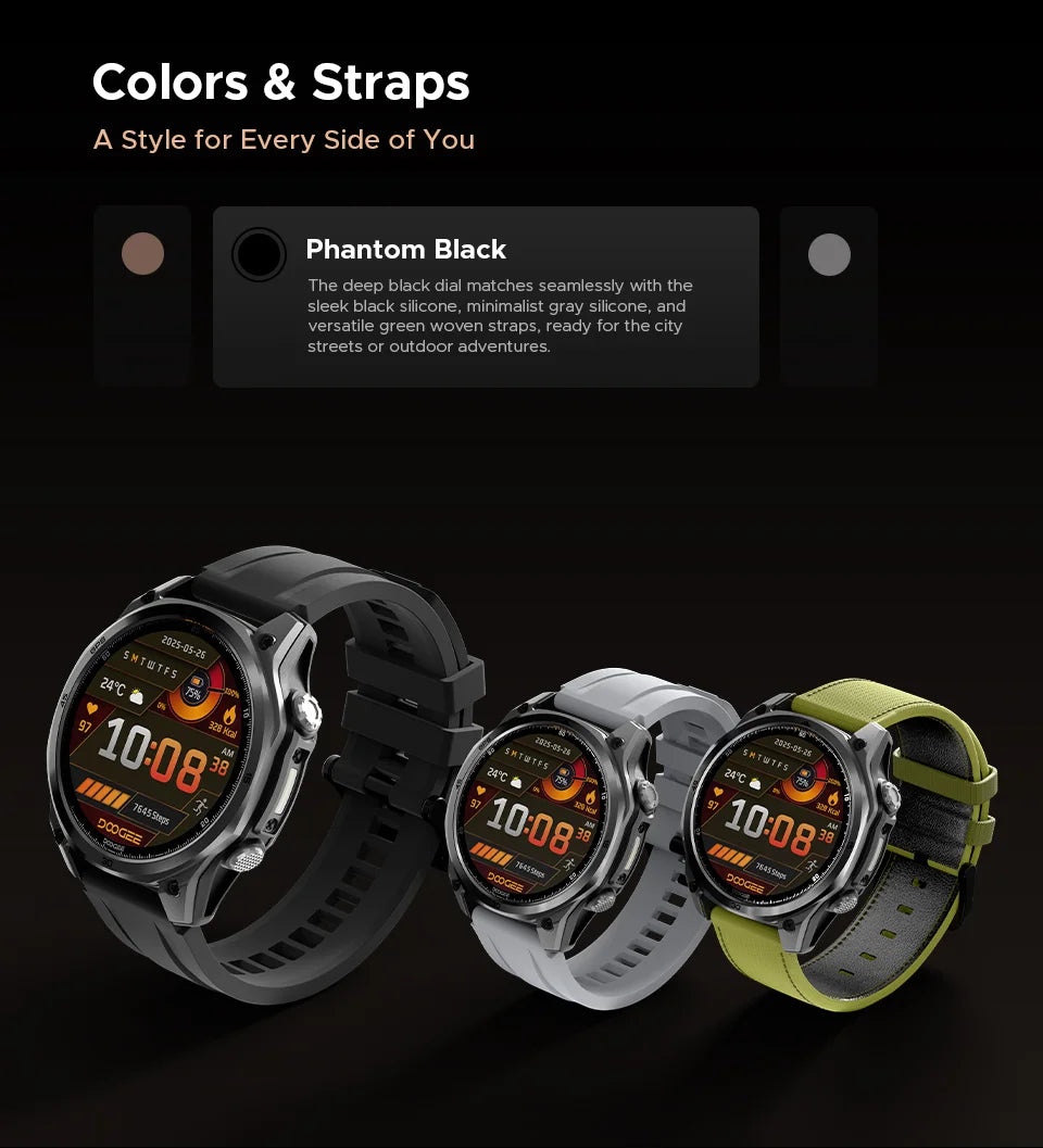 DOOGEE Anywise W1 AMOLED - Akkulaufzeit 18 Tage, Bluetooth 5.3, 1,43 Zoll