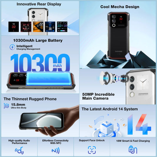 DOOGEE Blade10 Max Robustes - 10300 mAh 18W 6,56 Zoll Display