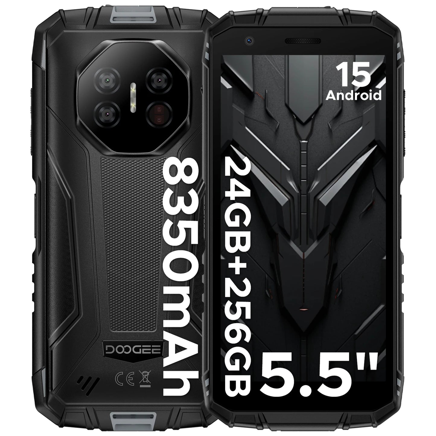 DOOGEE Fire 3 Ultra Robustes Telefon - Kapazität 8350mAh 18W 5,5 Zoll