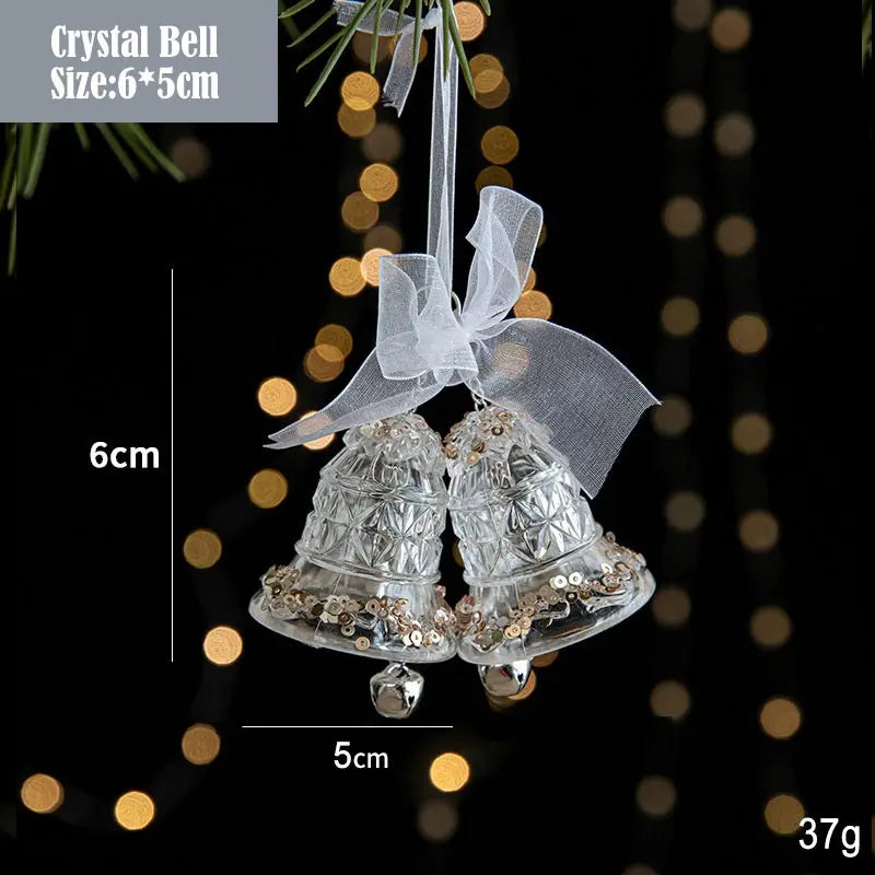 Weihnachtsdekoration, Weihnachtsbaum, Plüsch-Anhänger, Weihnachtsmann, kleine Glocke, Elch, Schneeflocke, Schleife, Stern, Glückstüte, Zuckerstangen-Anhänger