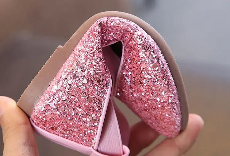 Mädchen Prinzessin Schuhe 2025 - Frühling Herbst Baby Weiche Sohle Tanz Ballet Flats - Rosa Bling Süße Schuhe 7-13J Größe 26-35