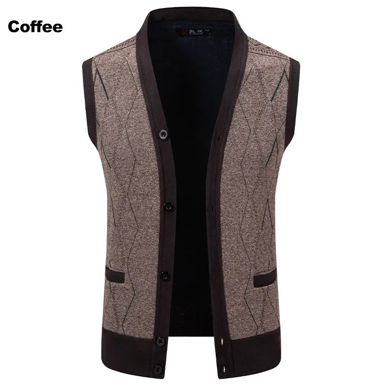 CN Strick Weste Slim Fit - Größe M Polyester Knopfverschluss