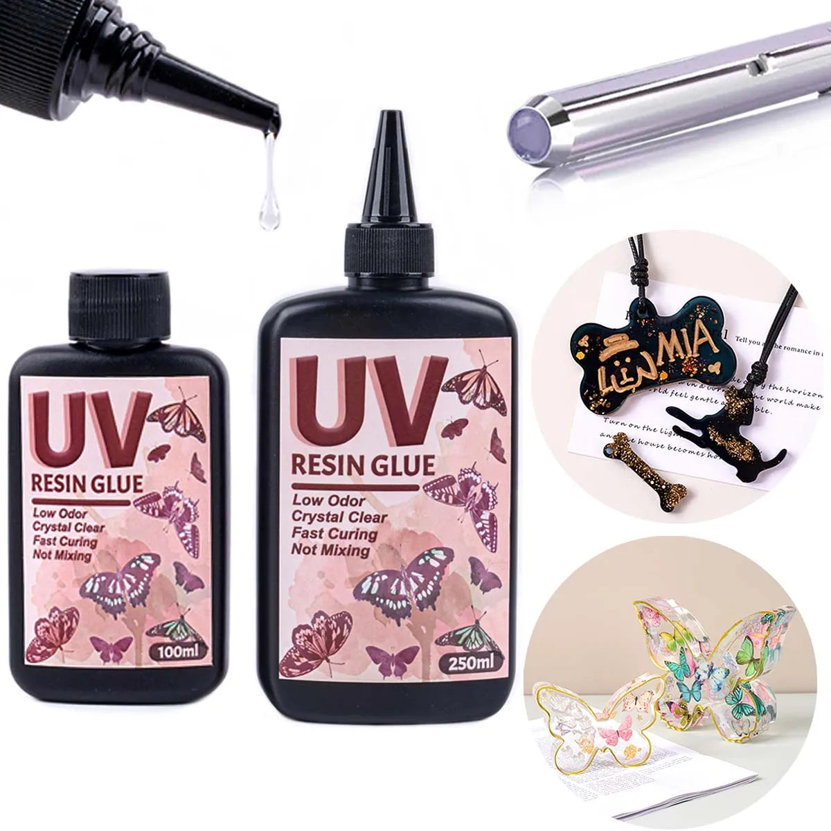 Choice UV Kleber Kristallklar - 100ml 250ml Schnellhärtend