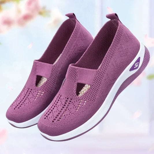Schuhe Für Frauen Sommer Mode Frauen Cut-out Sneakers Casual Atmungsaktiv Slip On Walking Schuhe Leicht Outdoor Flach Schuhe