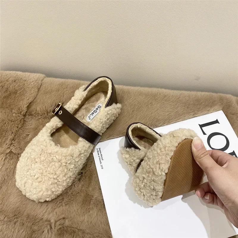 Luna Ballet Lammfell Ballerina - Fell Slip On 36-42