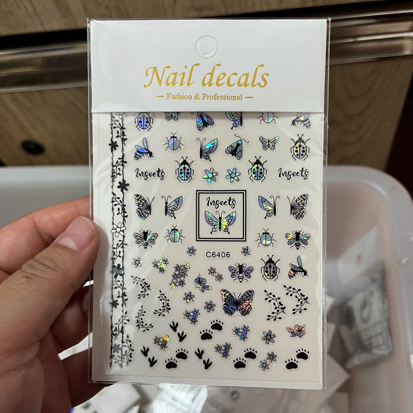 MAFANAILS Y2K Holo Schmetterlinge - 12er Selbstklebend