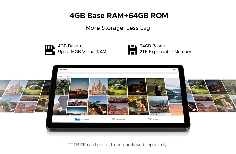 DOOGEE TabA9+ 2in1 Tablet - 4GB RAM 64GB ROM 8580mAh