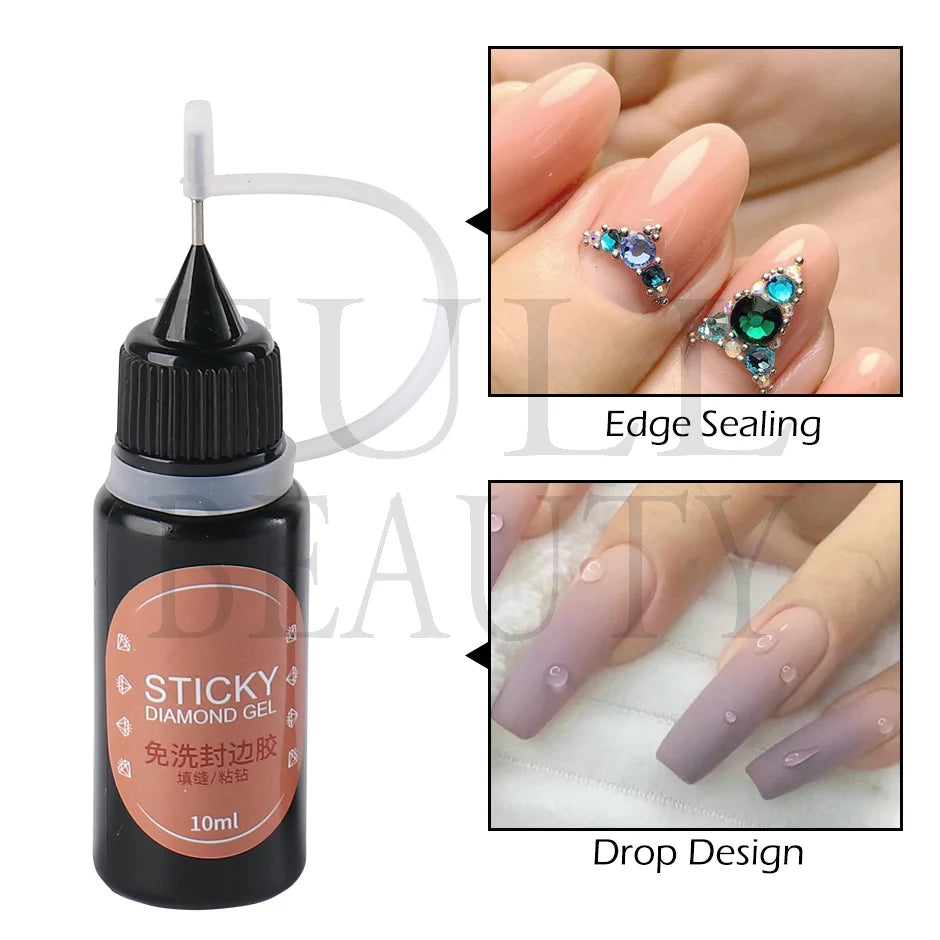Starker Nagel Kleber Super Klebrig Klebstoff UV Gel Nagellack Für Strass Kristall Edelsteine Schmuck DIY Maniküre Nagel Kunst Werkzeuge LY1826