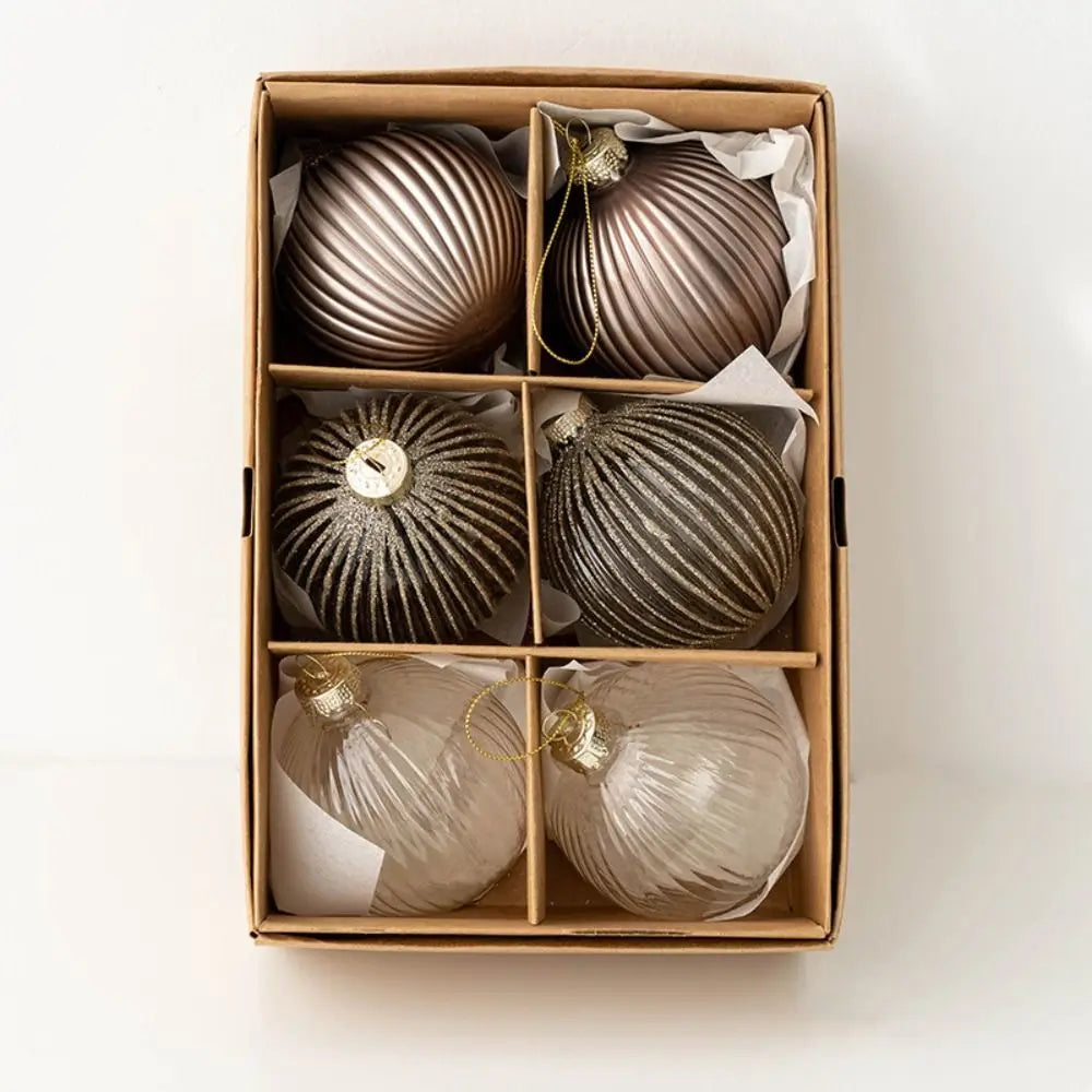 GlassCraft Weihnachtskugeln Delikat Gemalt - 6er Set Durchmesser 6 cm