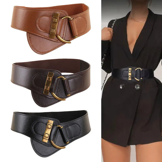 ZhejiangChoice Elastikgürtel Elegant - Metall Schnalle PU