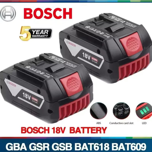 Bosch 18V 6.0Ah, professional lithium battery, Bosch BAT609 BAT609G BAT618 BAT618G rechargeable power tool battery