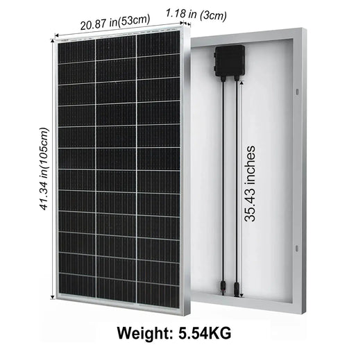 Solarmodul 125W Monokristallin Für 12V 24V Batterien Wohnmobil