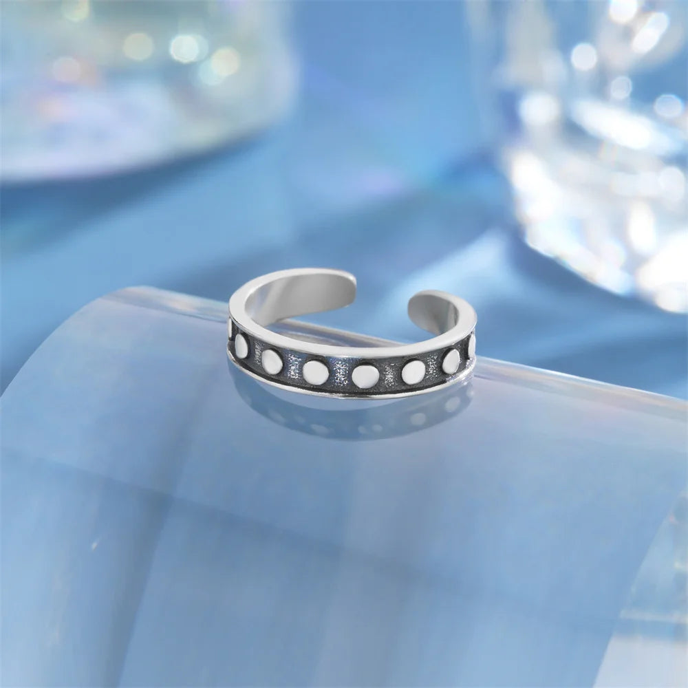 925 Sterling Ring Vintage Strandmotiv - Verstellbar 1.7g
