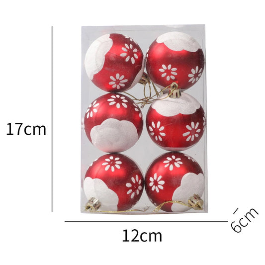 Choice Weihnachtskugel Glitzernd - Inhalt 6er Pack, Ø 6 cm Glas