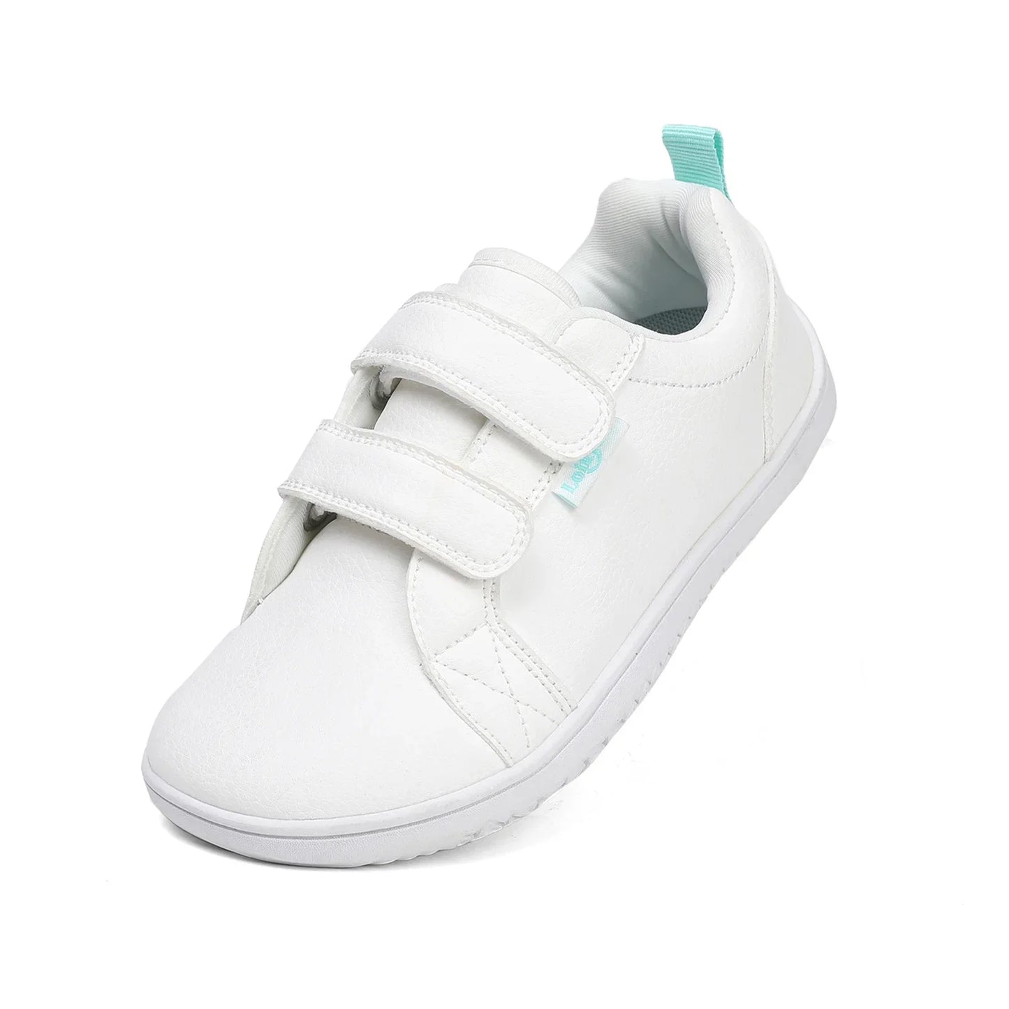 Jungen Mädchen Barfuß Schuhe - Kinder Weite Zehen Minimalistische Mode Sneaker - Leichtgewicht Klettverschluss Kunstleder Walking Flats
