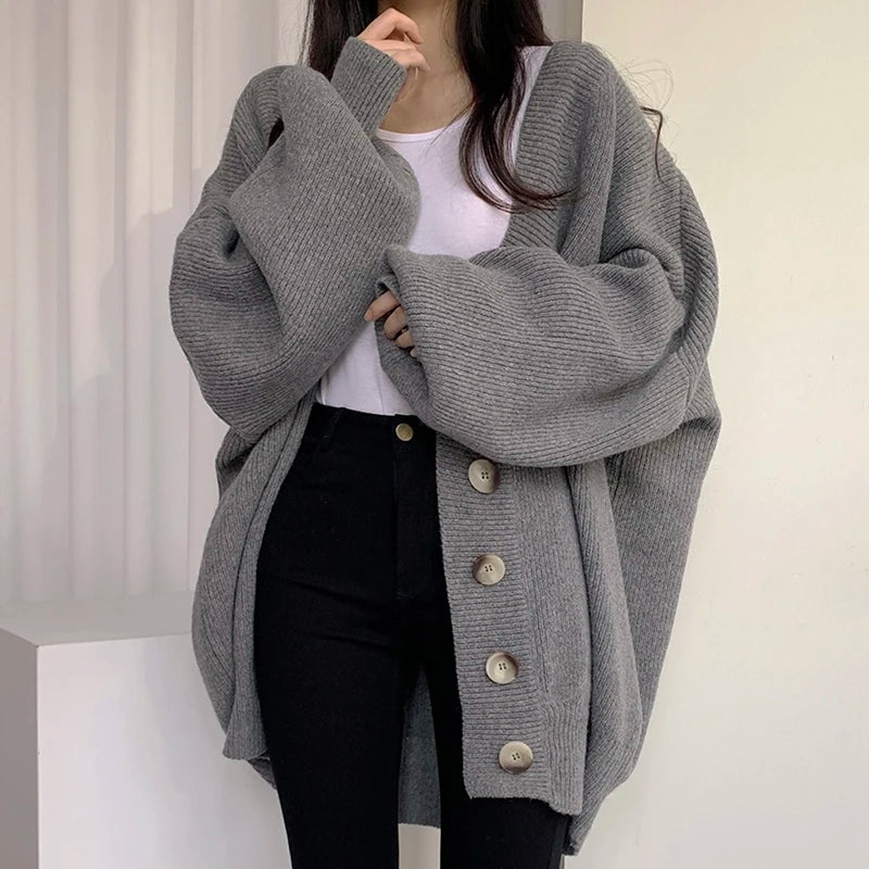 XIBUSANACN Cardigan Sweater Coat - Größe Regular, Loose