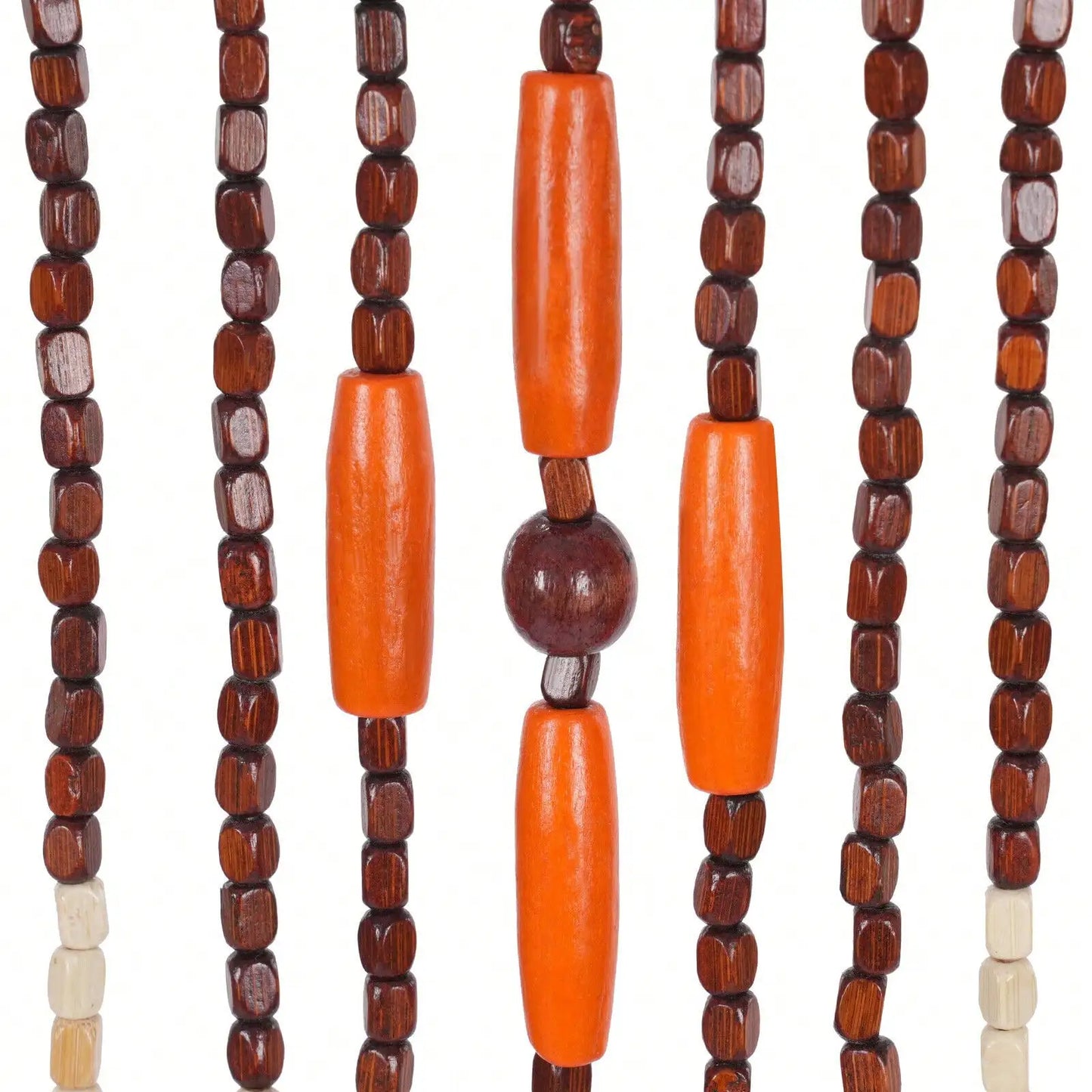 BambooHome V-Form Bambusvorhang - Baumwolle 90×190 cm