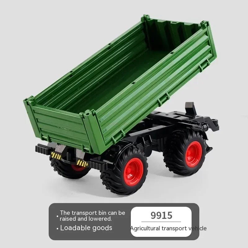RC Auto 1:24 Legierung Ferngesteuert Traktor Spielzeug Mit Scheinwerfer Simulation Elektrisch Farm Truck Spielzeug Set Kind Outdoor Spielzeug Geschenke