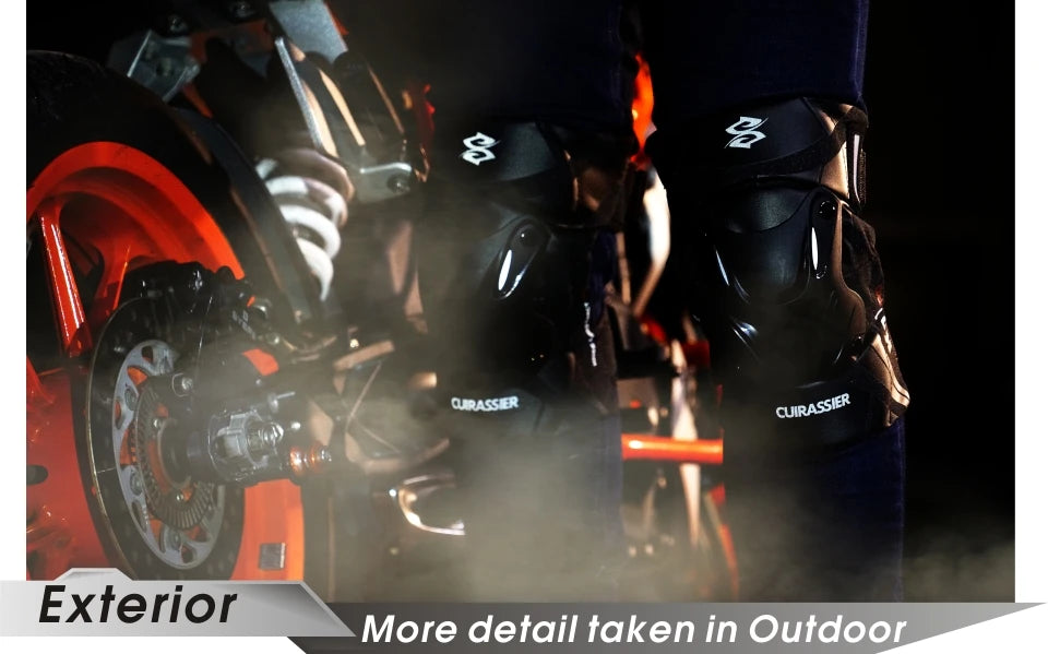 Cuirassier Protective Motorbike Kneepad Motocross Motorcycle Knee Pads MX Protector Night Reflective Racing Guards Protection
