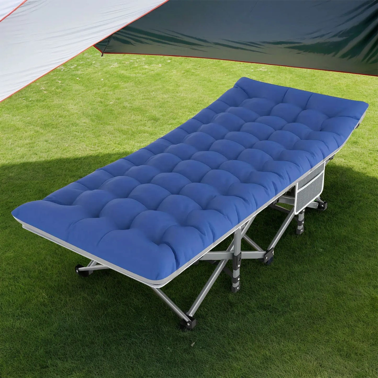 Campingbett 2025: Klappbares Camping Feldbett Heavy Duty Tragbar - Outdoor Camping Bett Erwachsene Strand RV 200KG Belastung