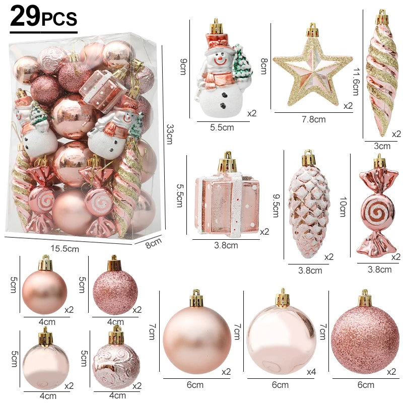 Xunyihappy Weihnachtskugeln Candy Cane Cone - Stück 29/20 Größe klein