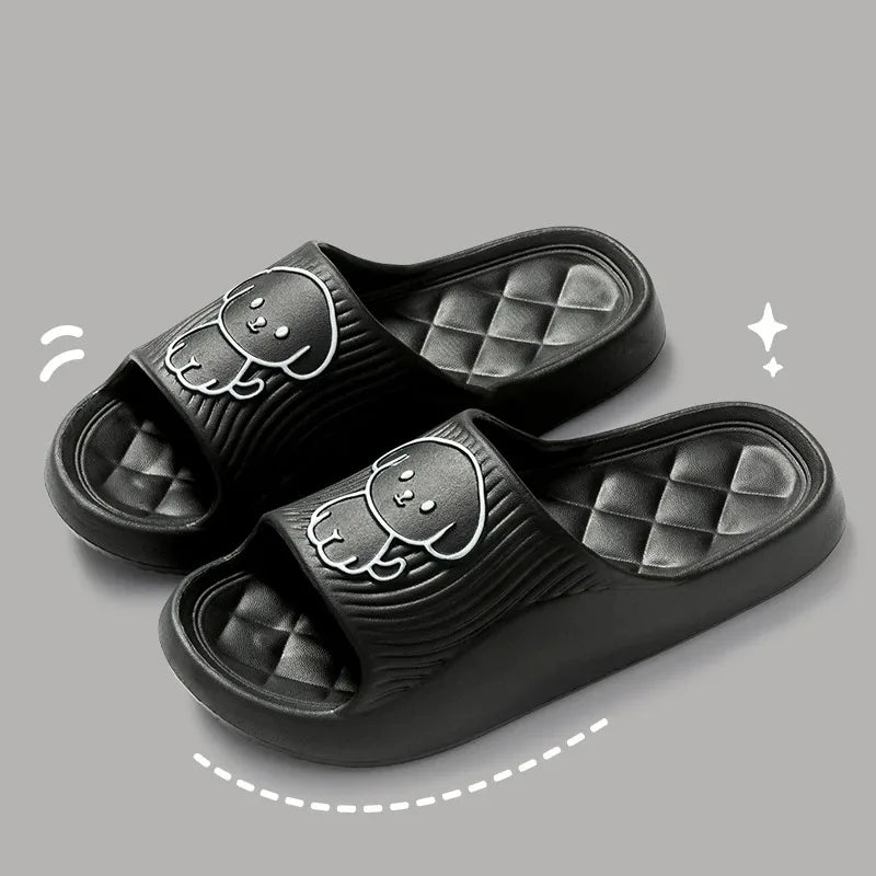 Niedlich Paar Kissen Hausschuhe Weiblich Sommer Tragen 2024 Neu Badezimmer Bad Rutschfest Innen Heim Eva Dick Boden Sandalen