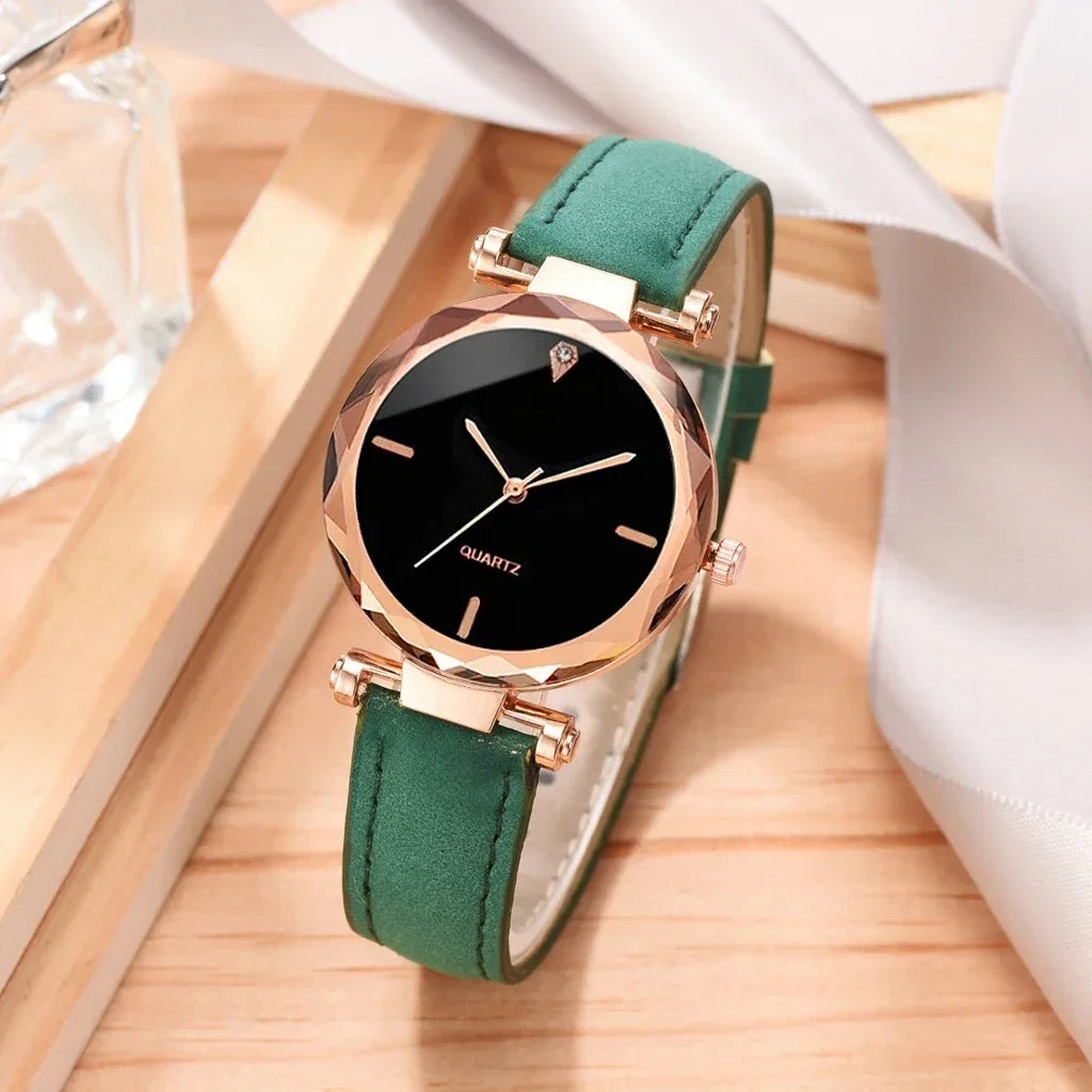 Uhren-Armband-Set 2025: 2PCS Luxury-Rhinestone - Fashion Bracelet Collection