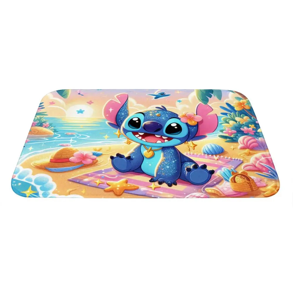 Custom Cartoon Stitch Floor Door Kitchen Bathroom Mat Anti-Slip Outdoor Doormat Bedroom Balcony Entrance Rug Carpet Footpad