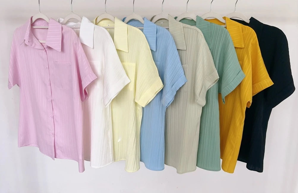 Qmansha Cardigan Damen Raglan Kurzarm Strickjacke Mit Taschen - Größe M, Polyester-Mischung, Uni