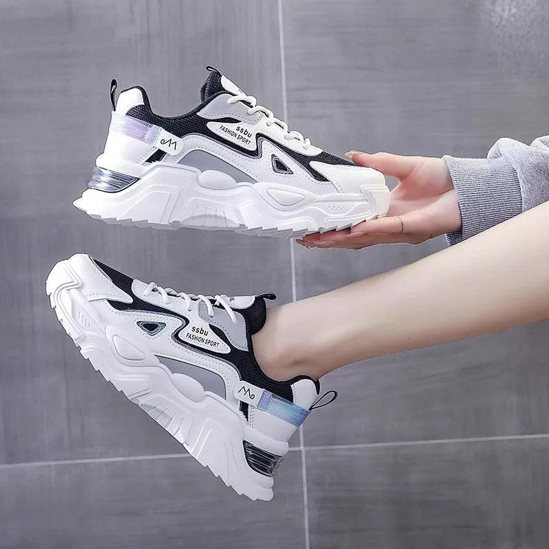 NEW Sneakers Women Platform Flat Shoes Woman Shoes Green Casual Trainers Ladies Chunky Sneakers Women Shoes