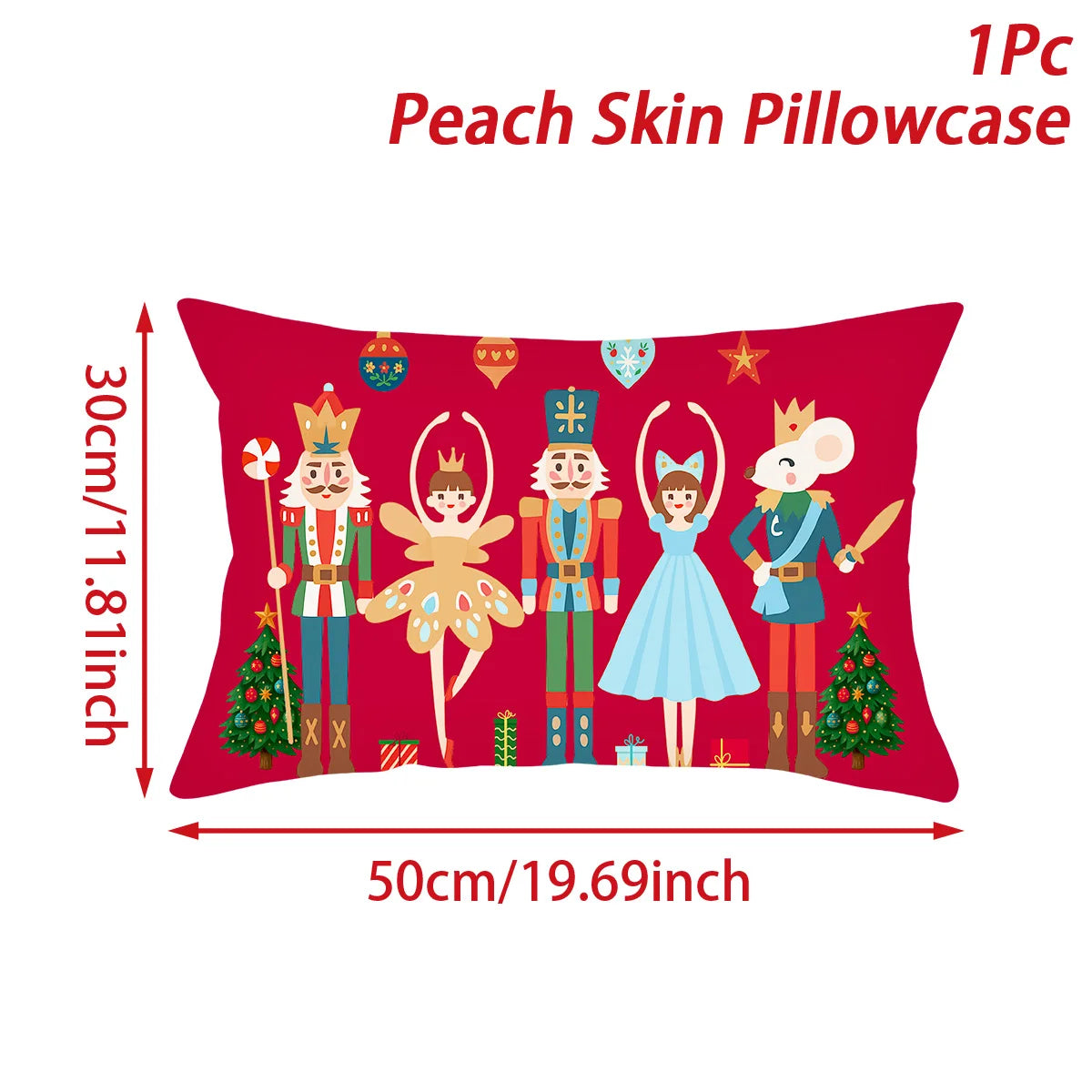 Christmas Nutcracker Pillow Cover Merry Christmas Decorations for Home 2025 Navidad Natal Xmas Sofa Pillowcase New Year 2026