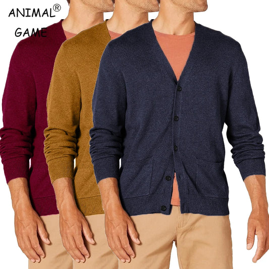 ANIMAL GAME Cardigan Slim Fit - Größe M Polyester Kaschmir