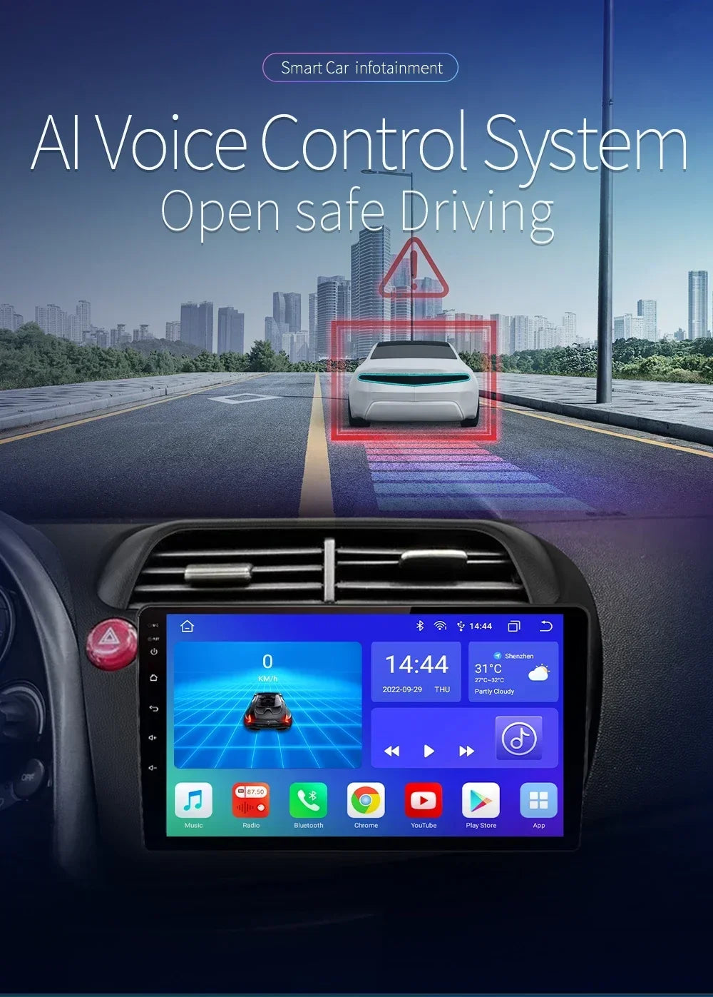 CarPlay Autoradio Multimedia Player für Honda Civic Hatchback