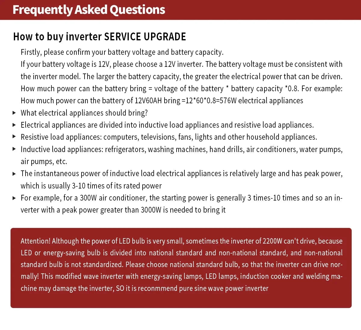 TATALIKEN 3500W Reiner Sinus - Abmessungen Kompakt Eingang 12V Ausgang 220V