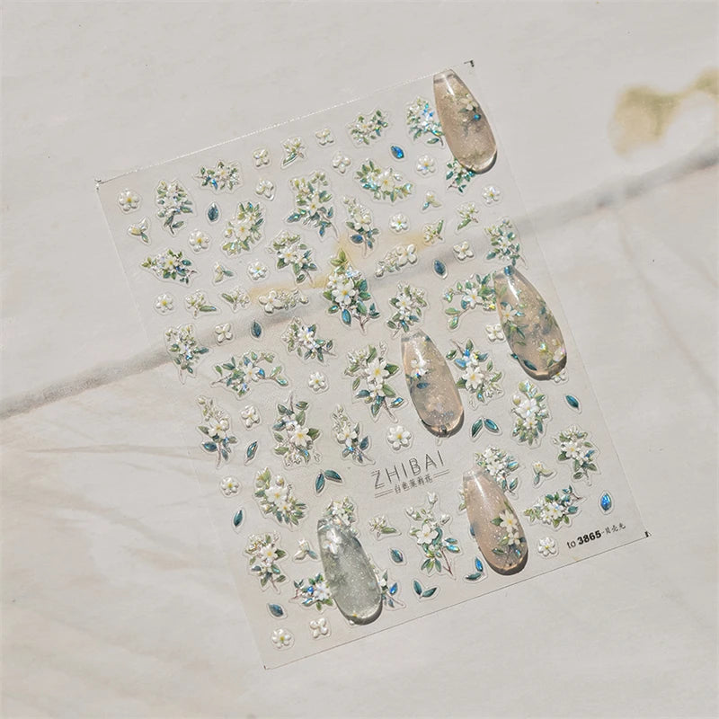 NAILFYOU 5D Glitter Nagelsticker Premium - 10,3x8cm 1 Stück