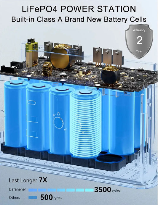 Solarstromgenerator Tragbar 300W 500W LED Licht Notfall Powerbank