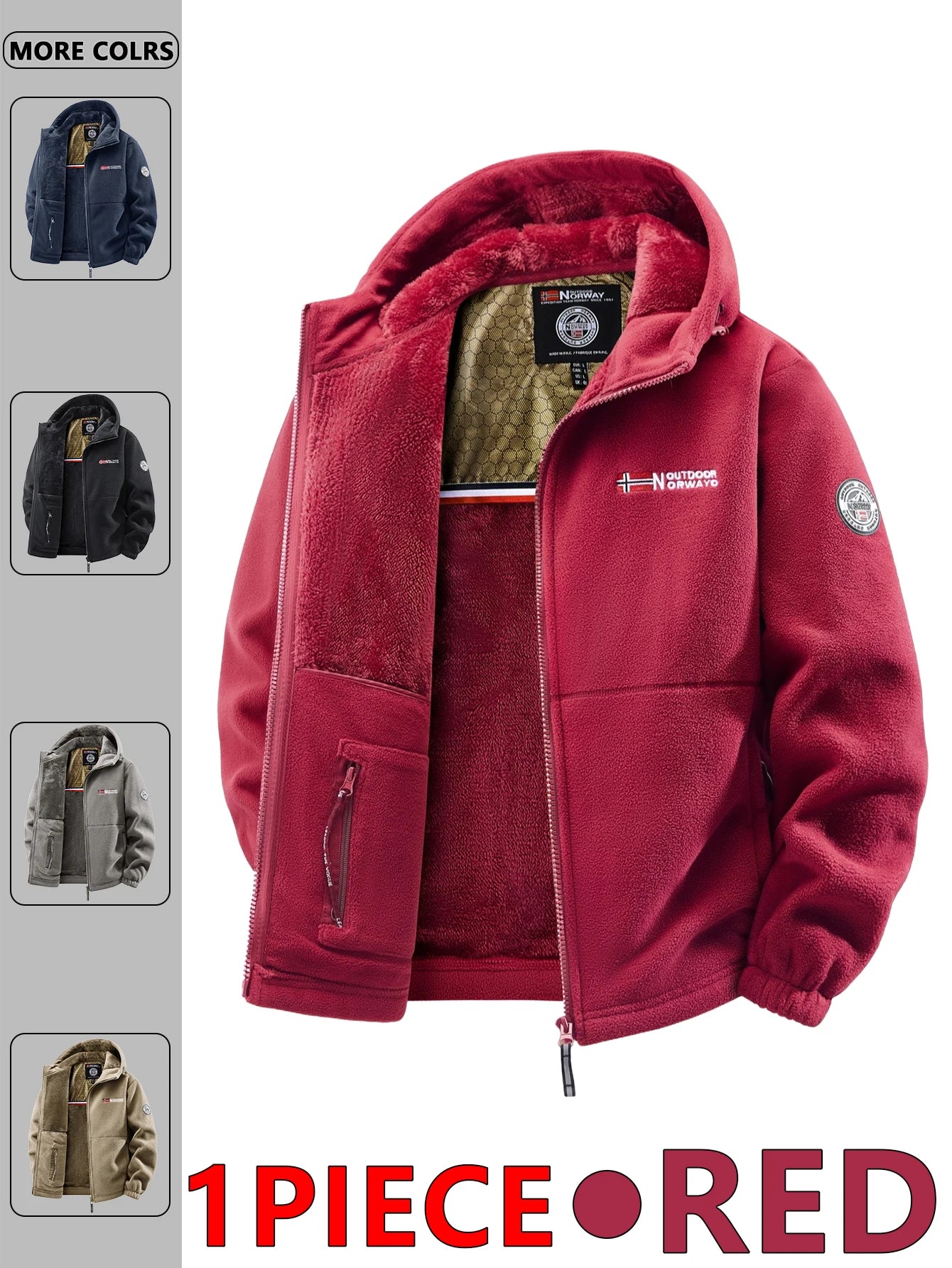 Other Herren-Kapuzenjacke-Allwetter - Größe M,Füllung Seide