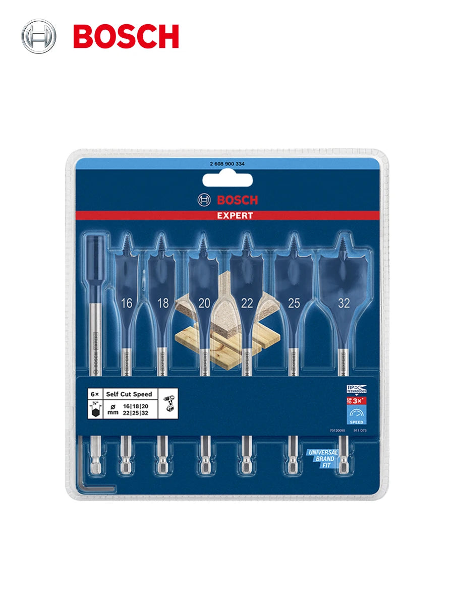 Bosch Expert Drill Bits Wood Drilling Self-tapping Thread 1/4 "HEX Shank Power Tool Accessories for Electric Screwdriver